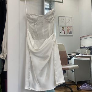 White Zara strapless dress